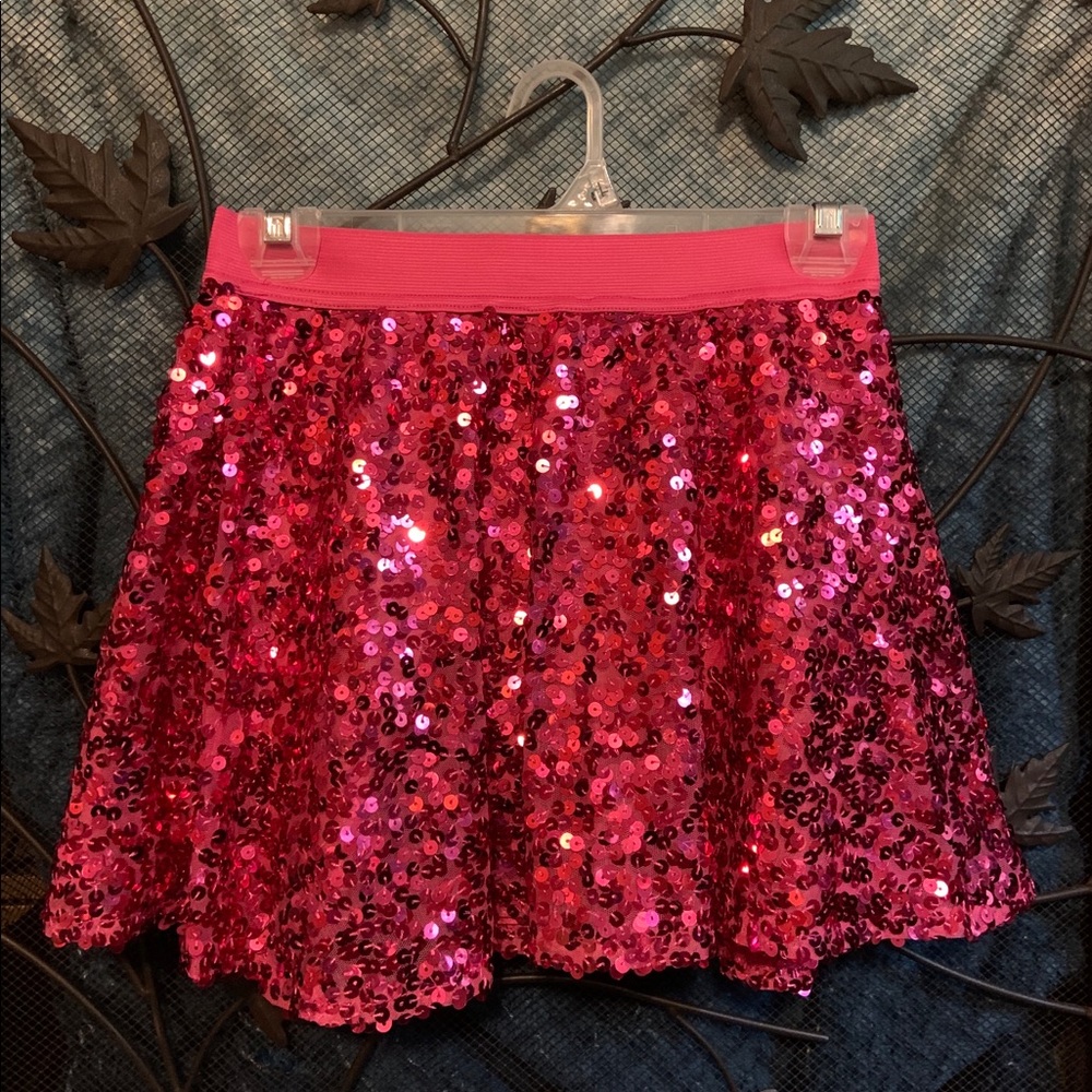 Hot Pink Sequined Skirt